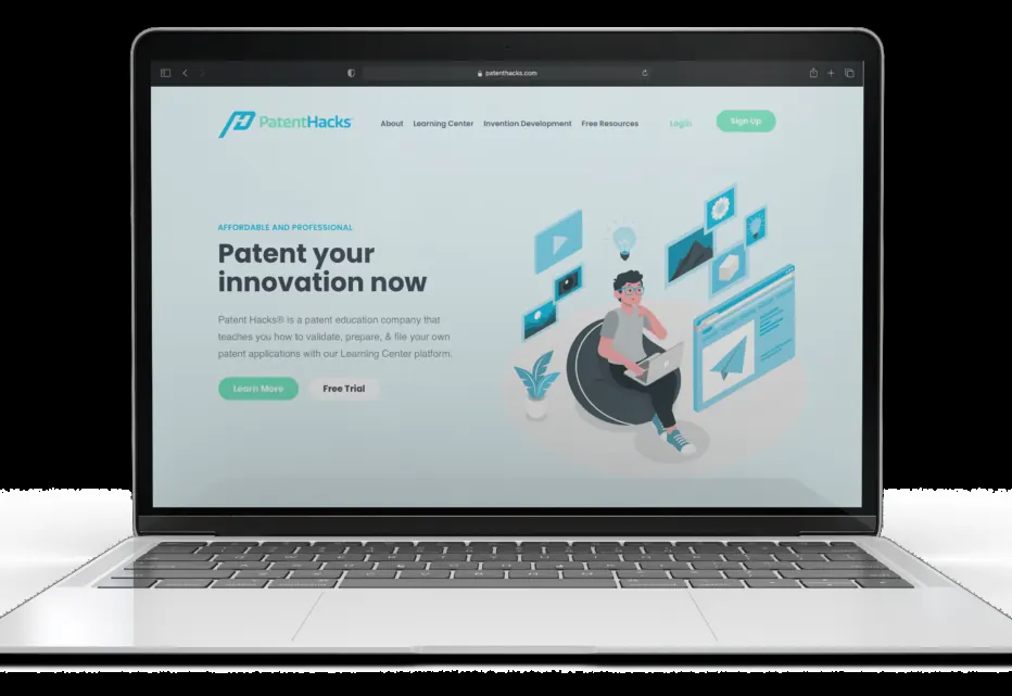 Screenshot of the Patent Hacks website